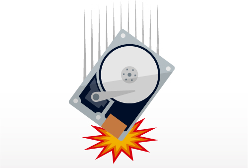 HDDに衝撃を与えないこと