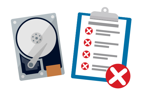 HDD内に保存されたデータが論理的に破損している